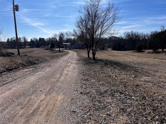 view of road featuring a rural view