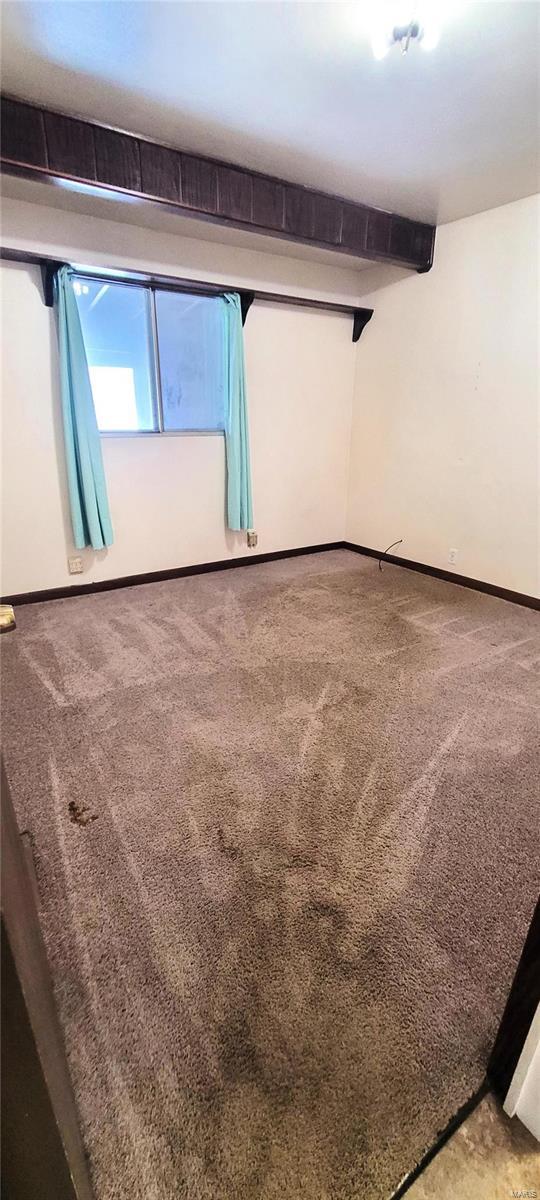 unfurnished room featuring carpet