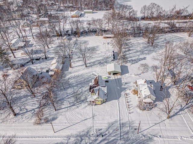 view of snowy aerial view