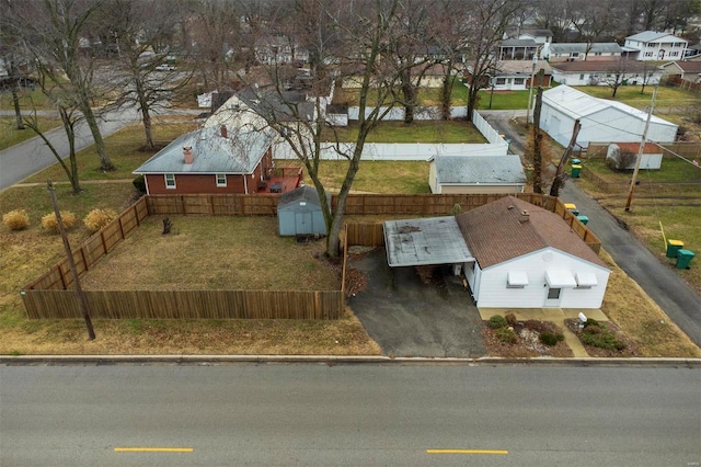 birds eye view of property