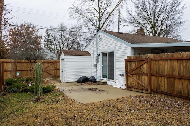 back of property featuring a patio area