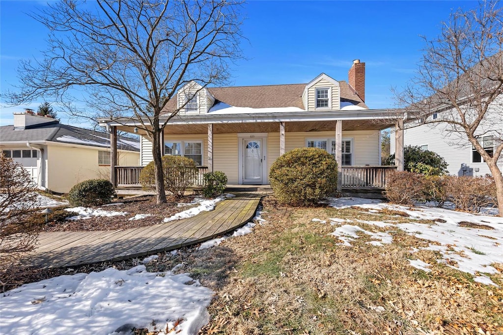 view of front of home with a porch