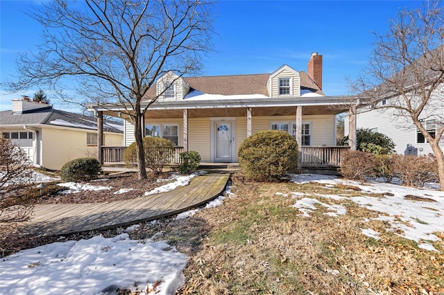 view of front of home with a porch