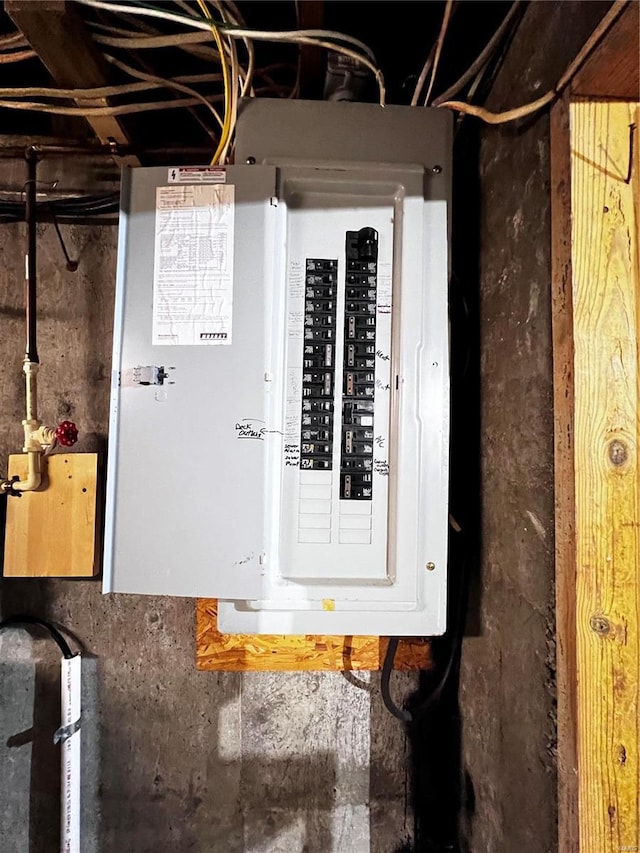 utility room featuring electric panel