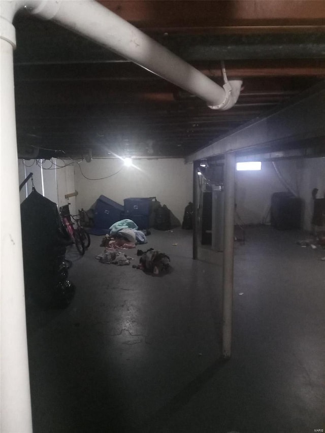 view of basement