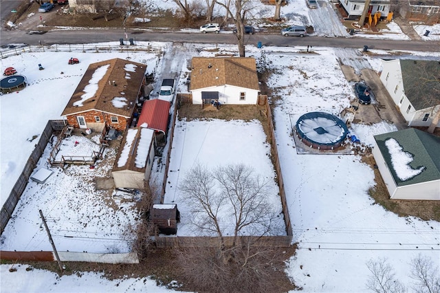 view of snowy aerial view