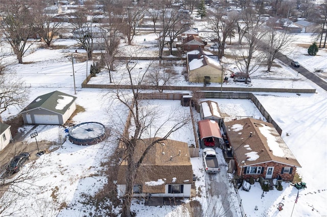 view of snowy aerial view