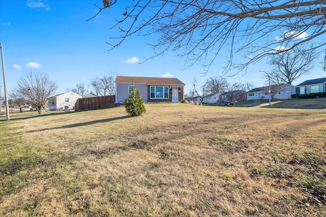 exterior space featuring a front lawn