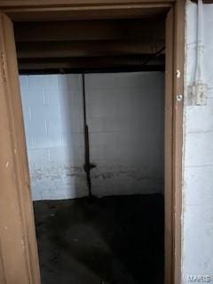 view of basement