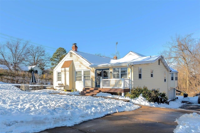 exterior space featuring covered porch