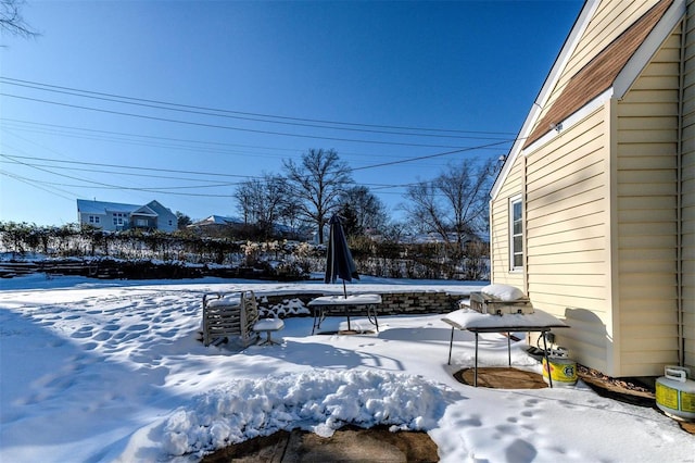 view of snowy yard