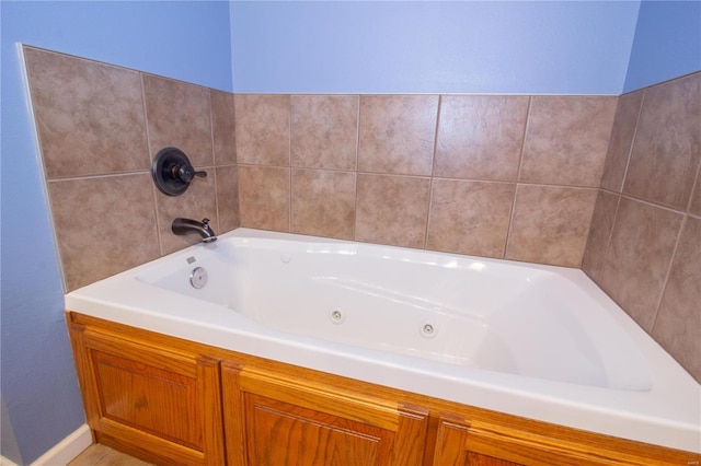 bathroom with a bathing tub