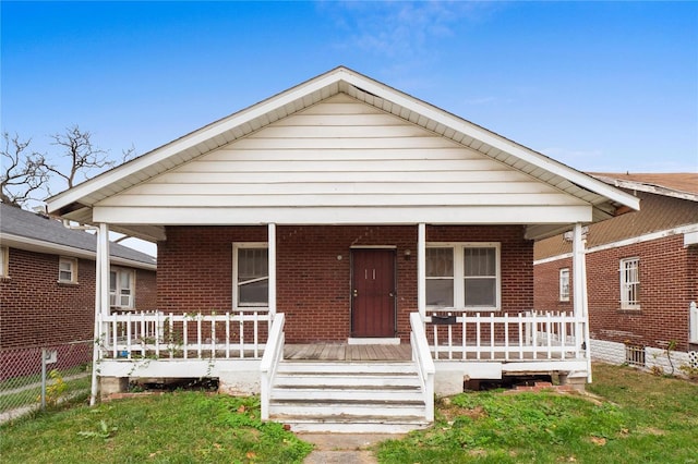 bungalow featuring a porch