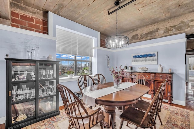 dining space featuring light hardwood / wood-style flooring