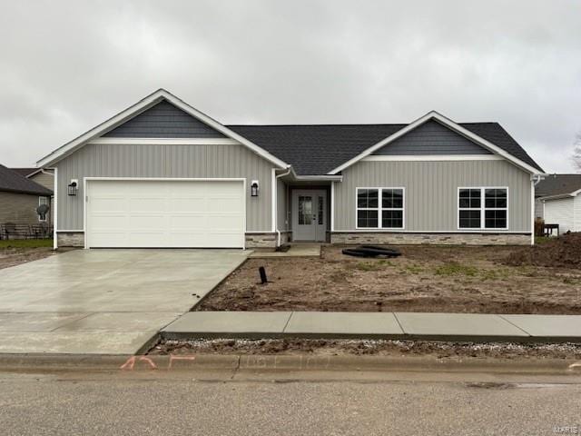 view of front of home featuring a garage