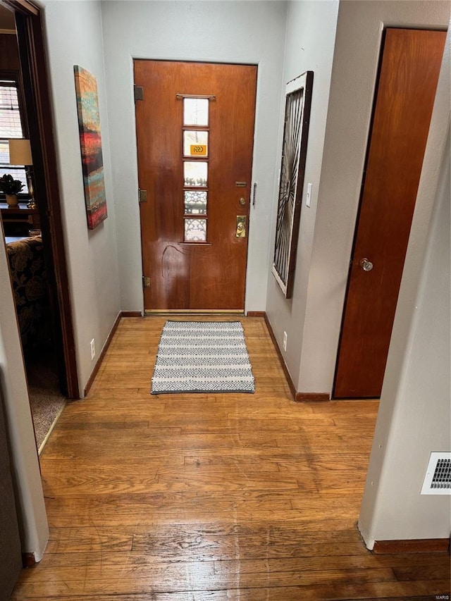 entryway featuring light wood-type flooring