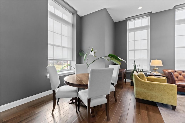 dining room featuring dark hardwood / wood-style flooring