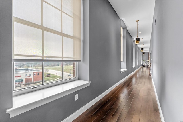 hallway featuring hardwood / wood-style flooring