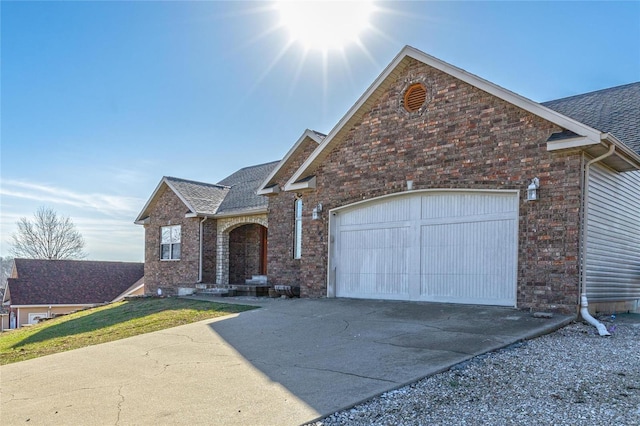 view of property with a garage