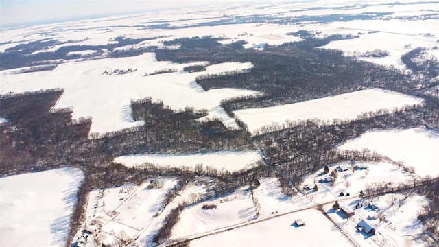 view of snowy aerial view