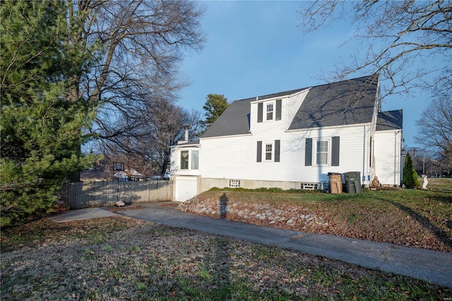 view of home's exterior