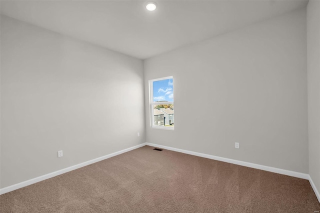 view of carpeted empty room