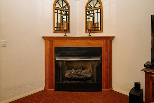 interior details featuring carpet floors