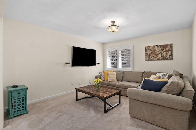 view of carpeted living room