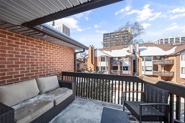 balcony with an outdoor living space