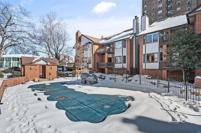 view of snowy yard