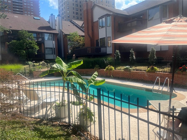 view of pool with a patio area