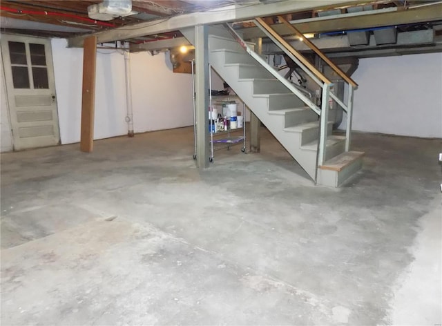 view of basement