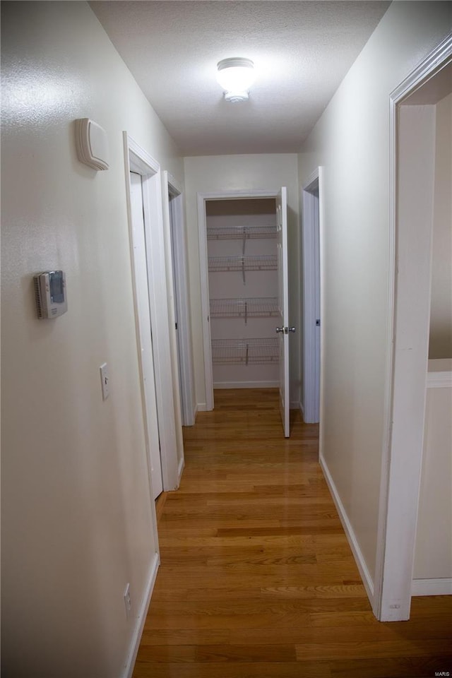 hallway featuring light wood-type flooring