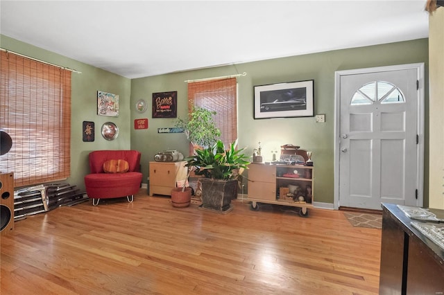 entryway featuring light wood-type flooring