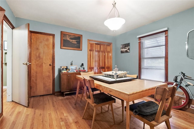 dining room featuring light hardwood / wood-style flooring