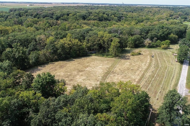 bird's eye view featuring a rural view