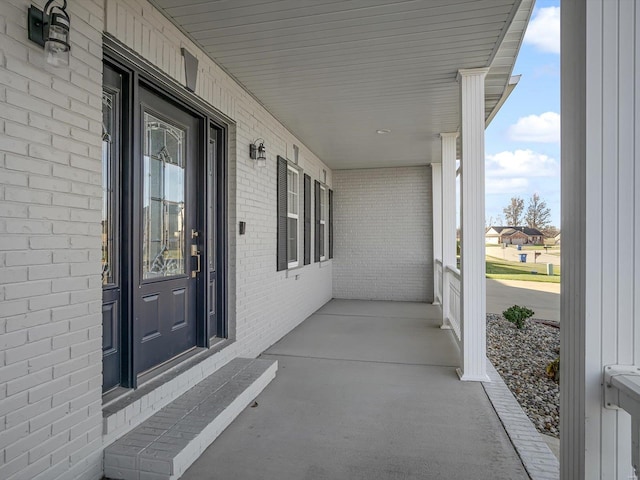 view of patio / terrace featuring covered porch