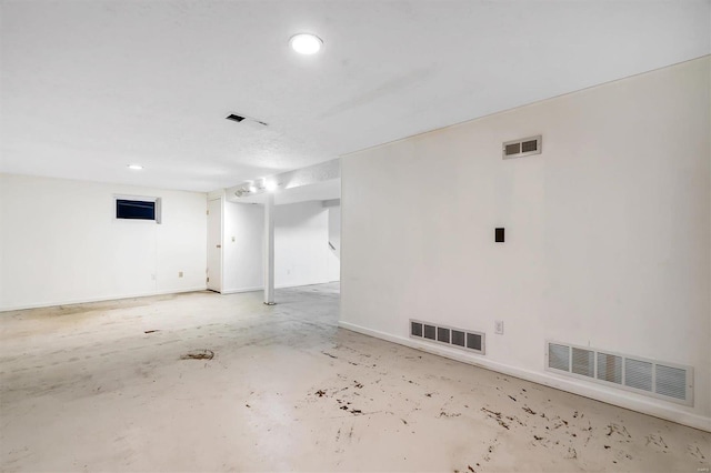 empty room with concrete floors