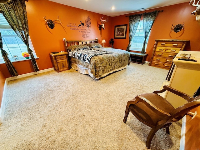 view of carpeted bedroom