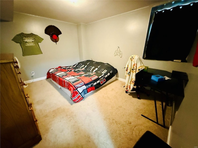 view of carpeted bedroom