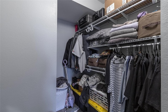 view of walk in closet