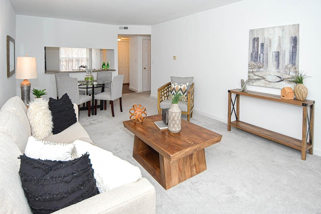 view of carpeted living room