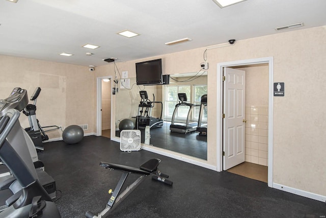 view of exercise room