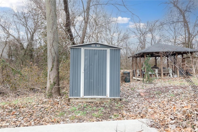 view of outbuilding with a gazebo