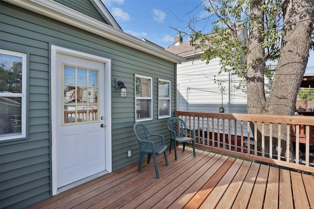 view of wooden deck