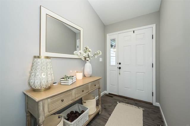 entryway featuring dark hardwood / wood-style floors