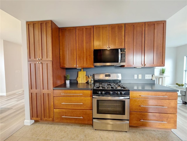 kitchen with stainless steel appliances