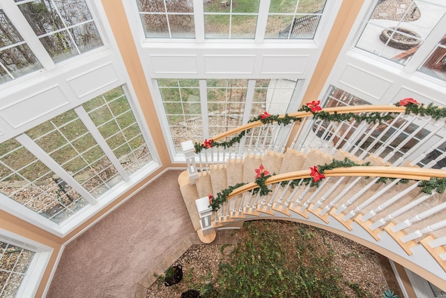 interior space featuring carpet floors