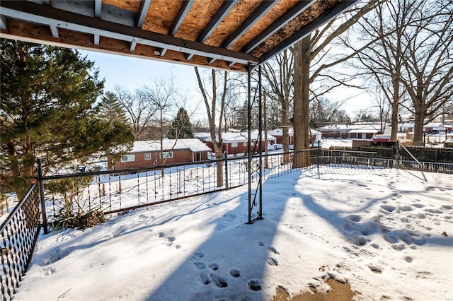 view of snowy yard