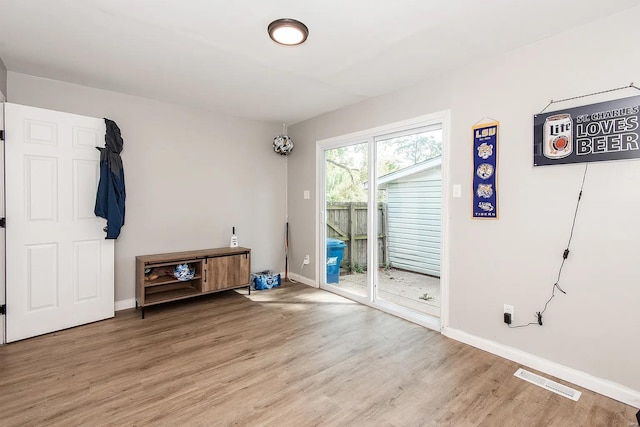 interior space featuring wood-type flooring